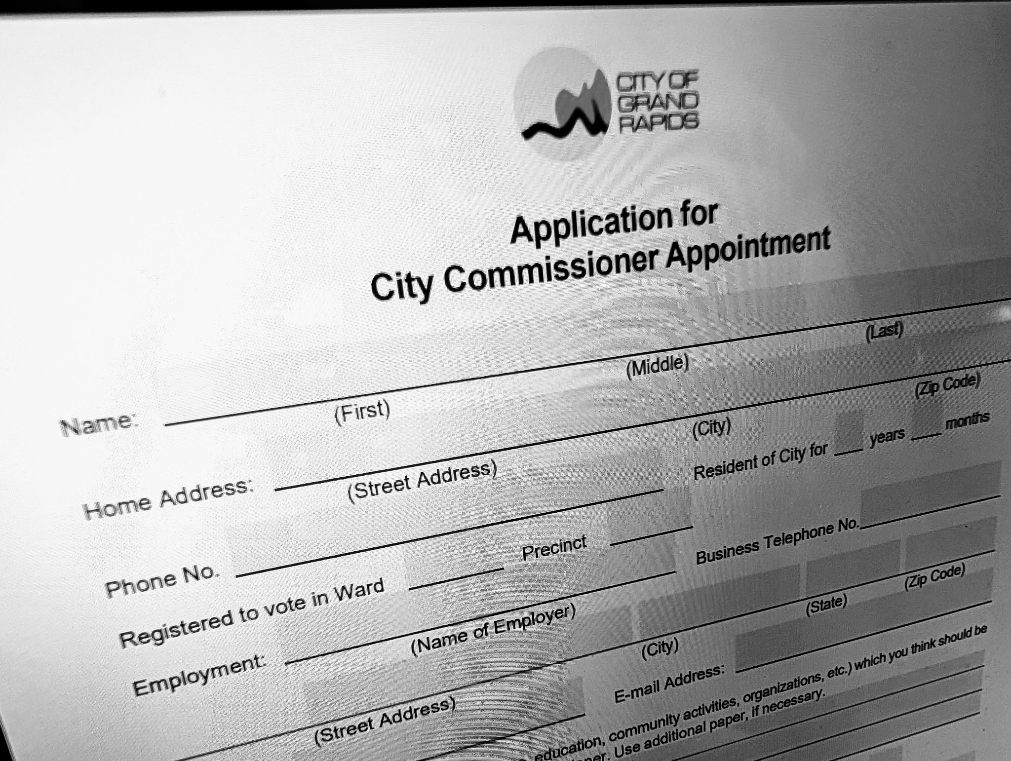 City Commissioner Application