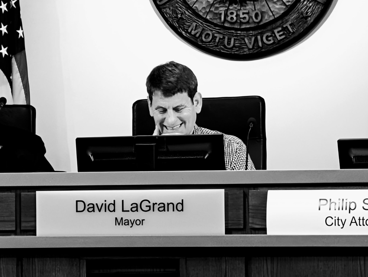 Mayor David LaGrand presides at meeting