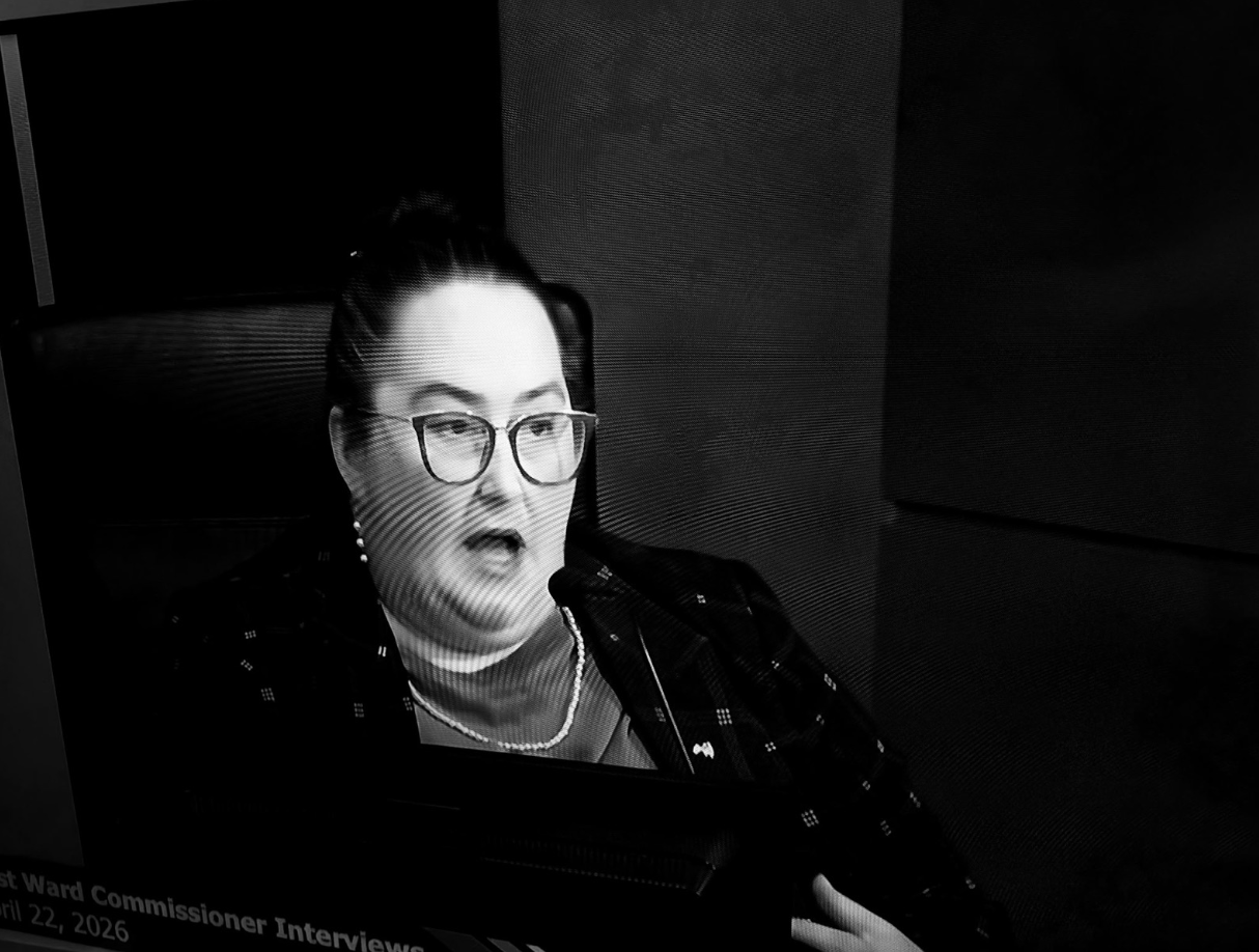 Commissioner Belchak speaks at a meeting.